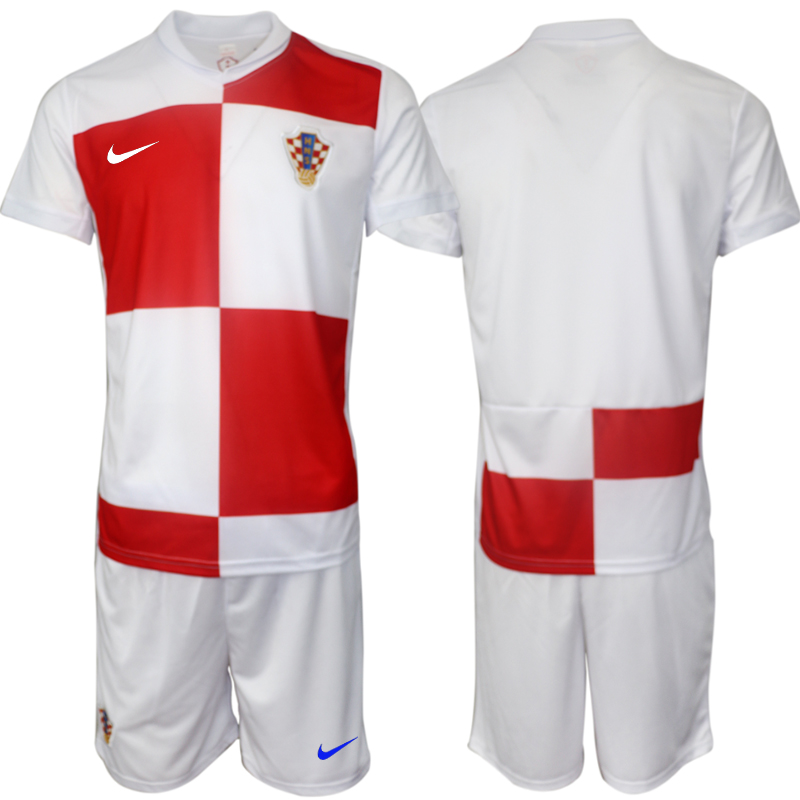 Men 2024-2025 Club Croatia home White Blank Soccer Jersey